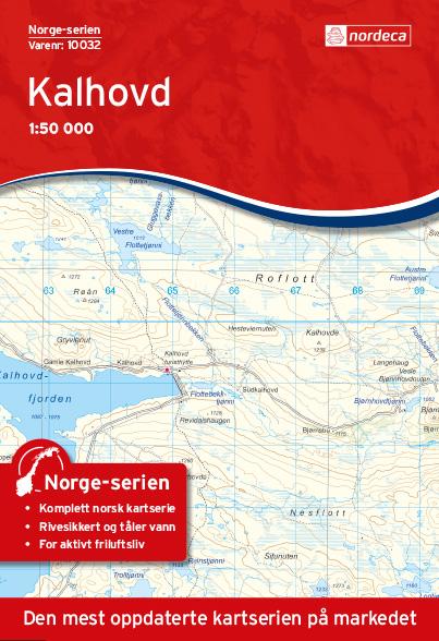 Carte de randonnée n° 10032 - Kalhovd (Norvège) | Nordeca - Norge-serien carte de randonnée Nordeca