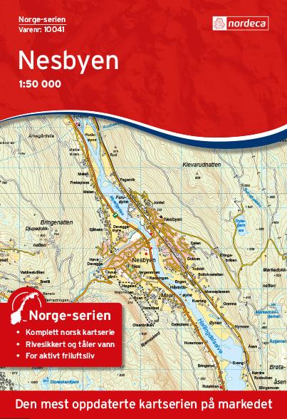 Carte de randonnée n° 10041 - Nesbyen (Fla) (Norvège) | Nordeca - Norge-serien carte de randonnée Nordeca
