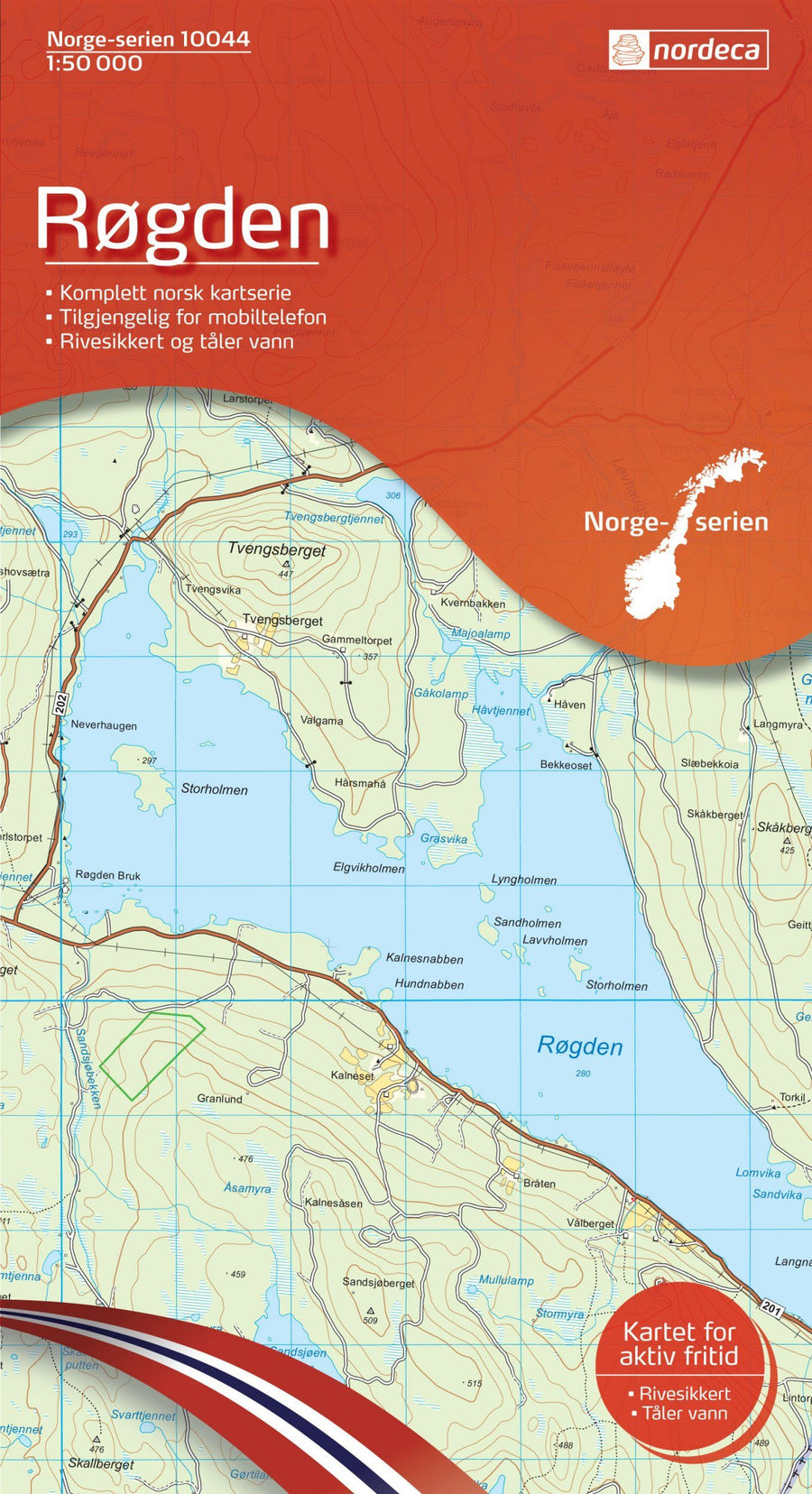 Carte de randonnée n° 10044 - Rogden (Norvège) | Nordeca - Norge-serien carte pliée Nordeca 