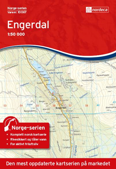 Carte de randonnée n° 10067 - Engerdal (Norvège) | Nordeca - Norge-serien carte de randonnée Nordeca