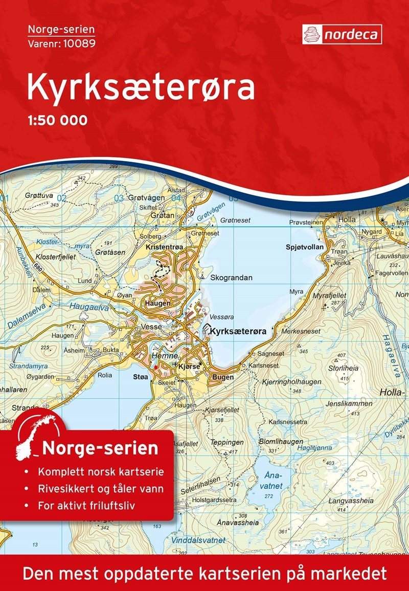 Carte de randonnée n° 10089 - Kyrksæterora (Norvège) | Nordeca - Norge-serien carte de randonnée Nordeca