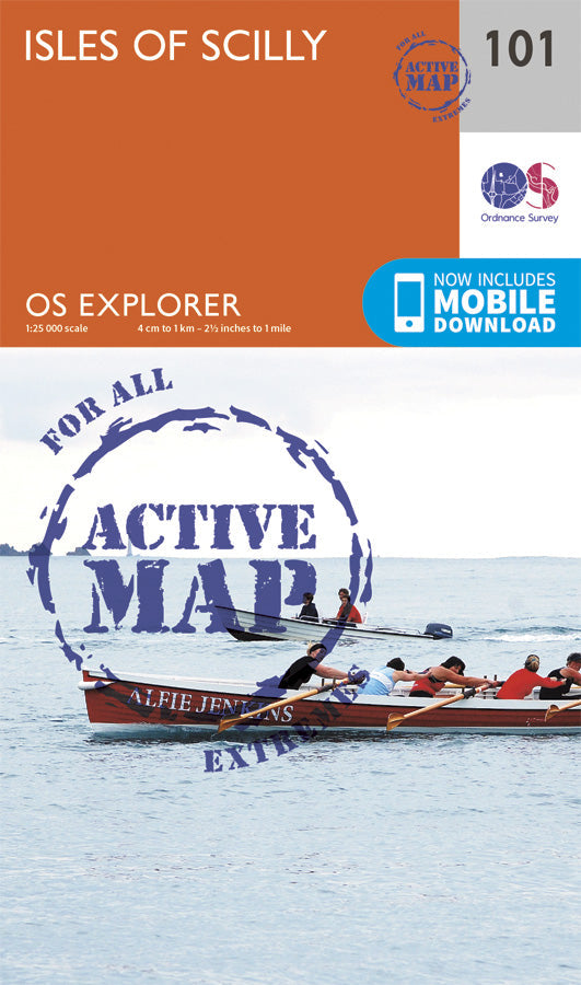 Carte de randonnée n° 101 - Isles of Scilly (Grande Bretagne) | Ordnance Survey - Explorer carte de randonnée Ordnance Survey Plastifiée