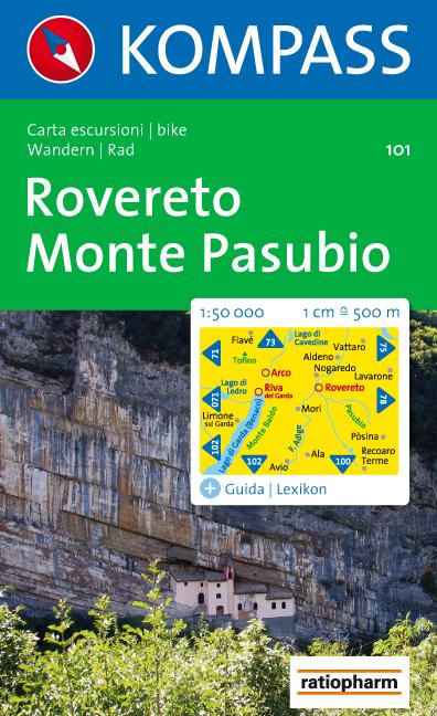 Carte de randonnée n° 101 - Rovereto, Monte Pasubio (Italie) | Kompass carte de randonnée Kompass Default Title