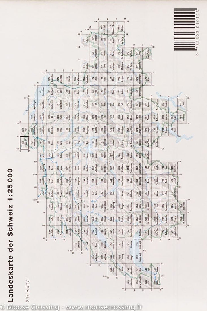 Carte de la région de Beggingen (Suisse, Allemagne) | Swisstop - La Compagnie des Cartes