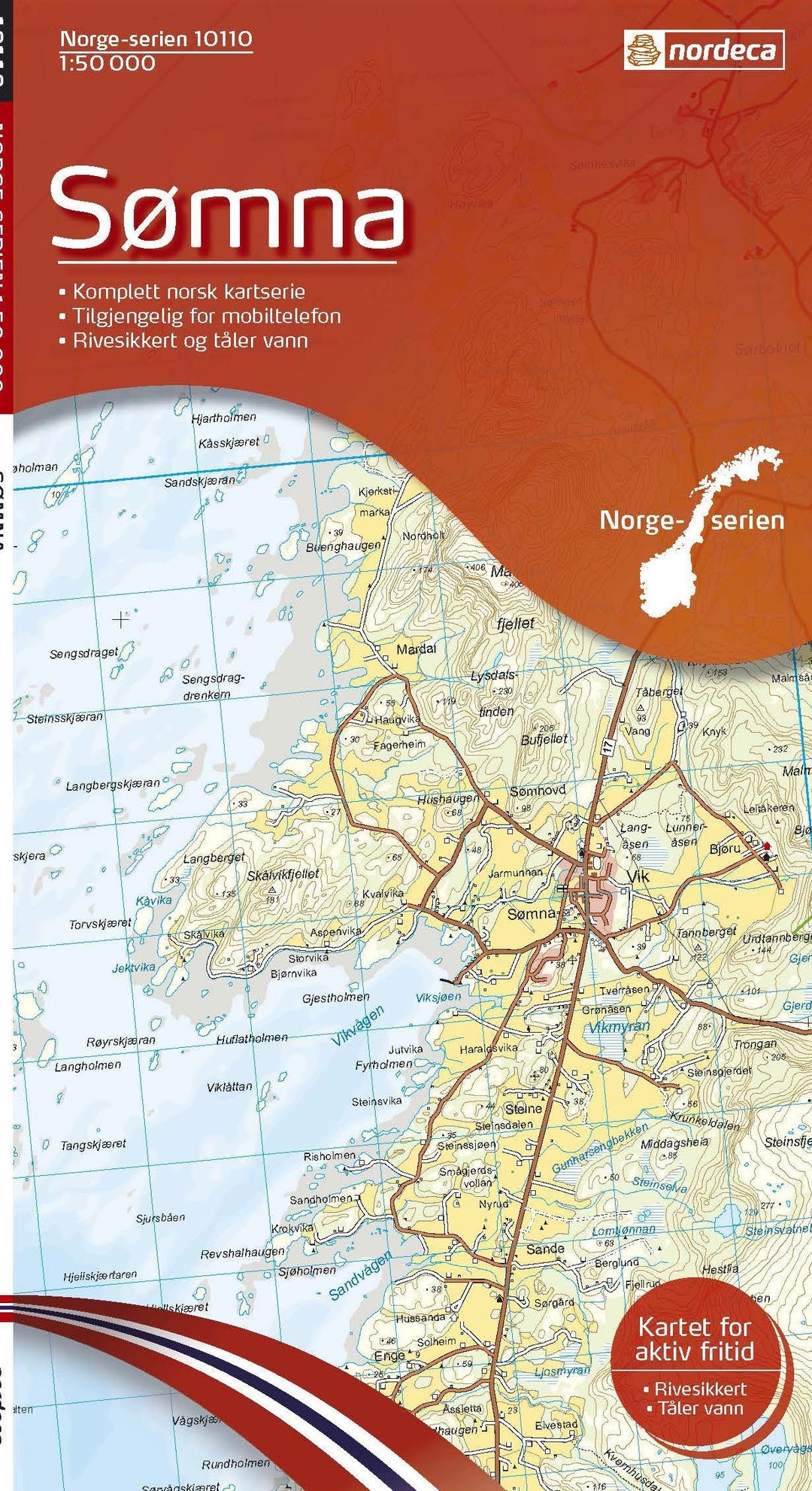 Carte de randonnée n° 10110 - Somna (Norvège) | Nordeca - Norge-serien carte pliée Nordeca 
