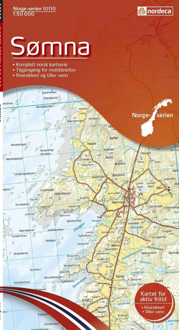 Carte de randonnée n° 10110 - Somna (Norvège) | Nordeca - Norge-serien carte pliée Nordeca 
