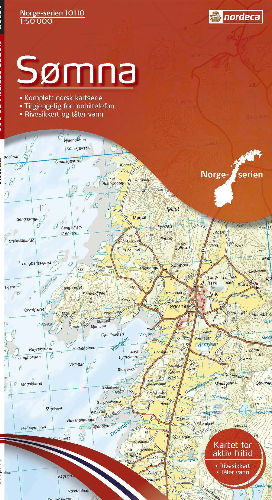 Carte de randonnée n° 10110 - Somna (Norvège) | Nordeca - Norge-serien carte pliée Nordeca 