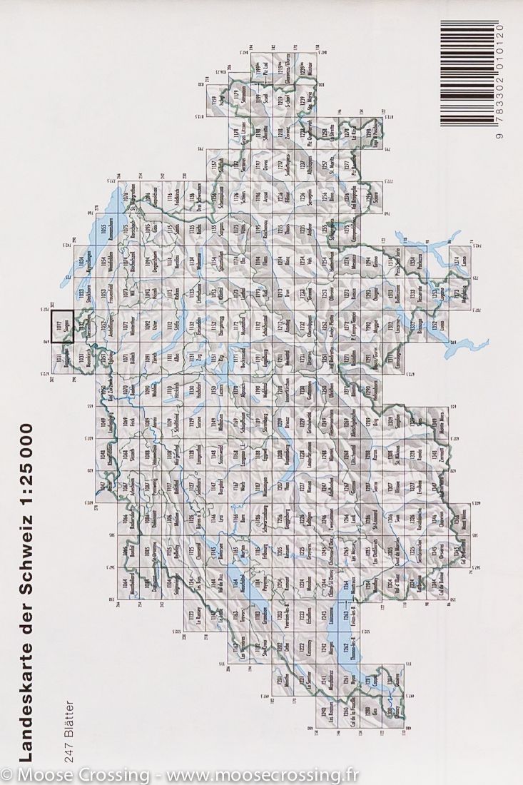 Carte topographique n° 1012 - Singen (Suisse, Allemagne) | Swisstopo - 1/25 000 carte de randonnée Swisstopo