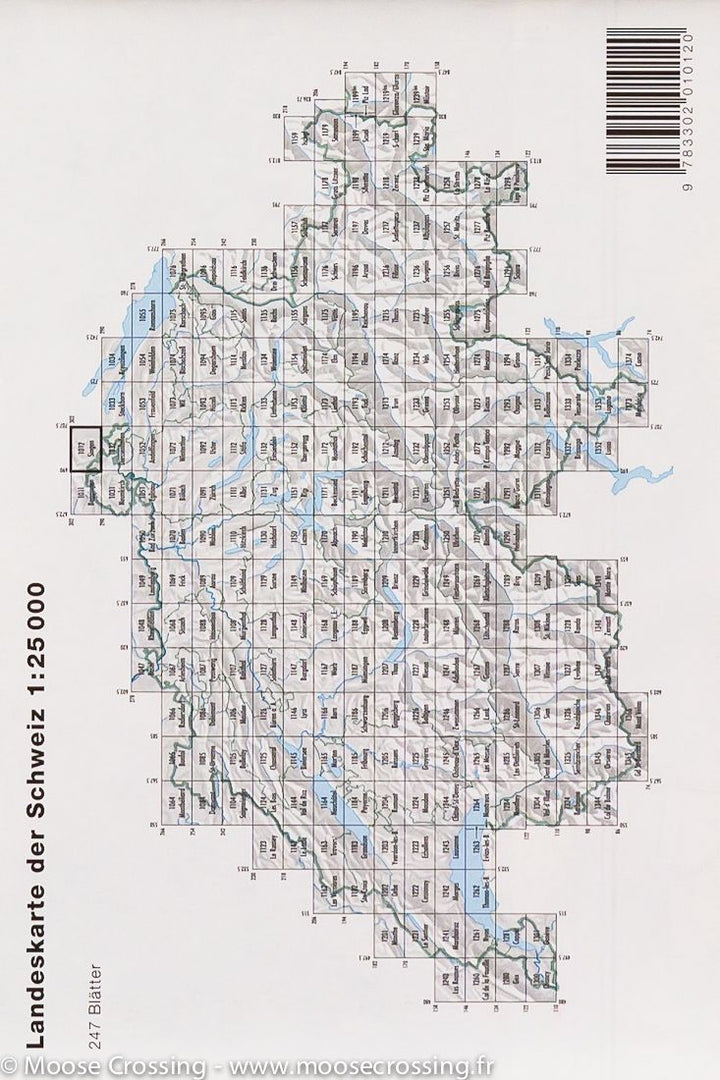 Carte de la région de Singen (Suisse, Allemagne) | Swisstopo - La Compagnie des Cartes