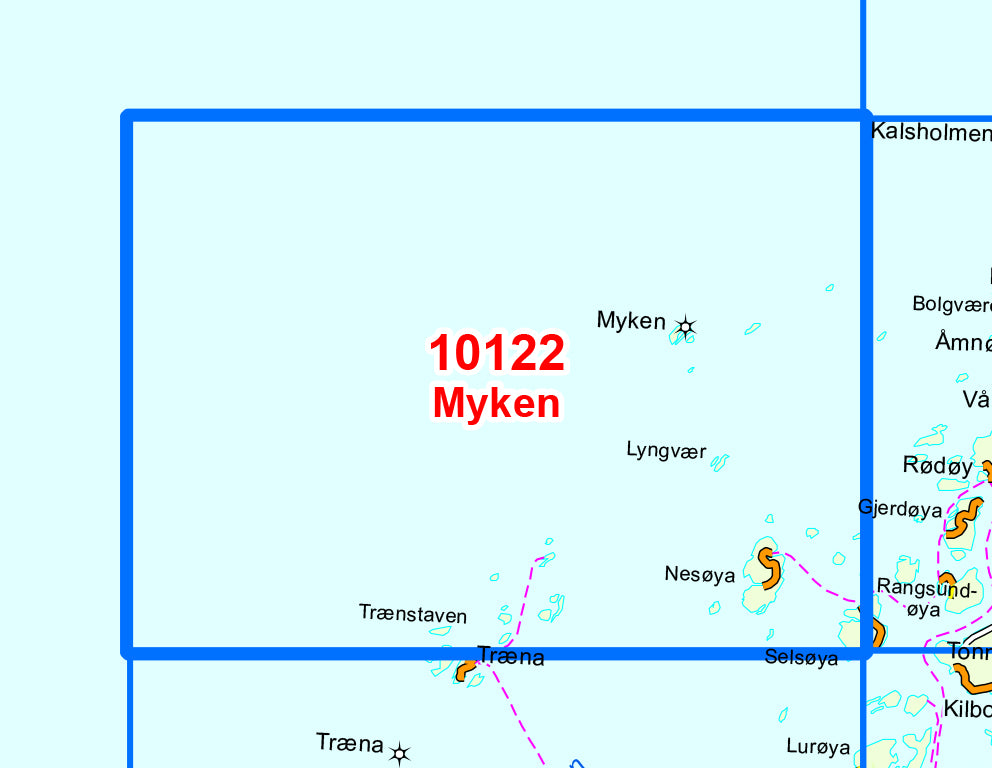 Carte de randonnée n° 10122 - Myken (Norvège) | Nordeca - Norge-serien carte de randonnée Nordeca Default Title