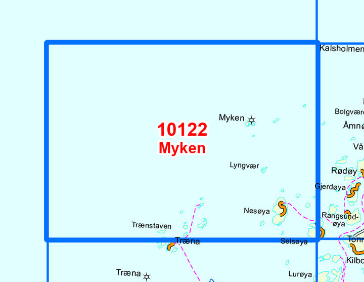 Carte de randonnée n° 10122 - Myken (Norvège) | Nordeca - Norge-serien carte pliée Nordeca 