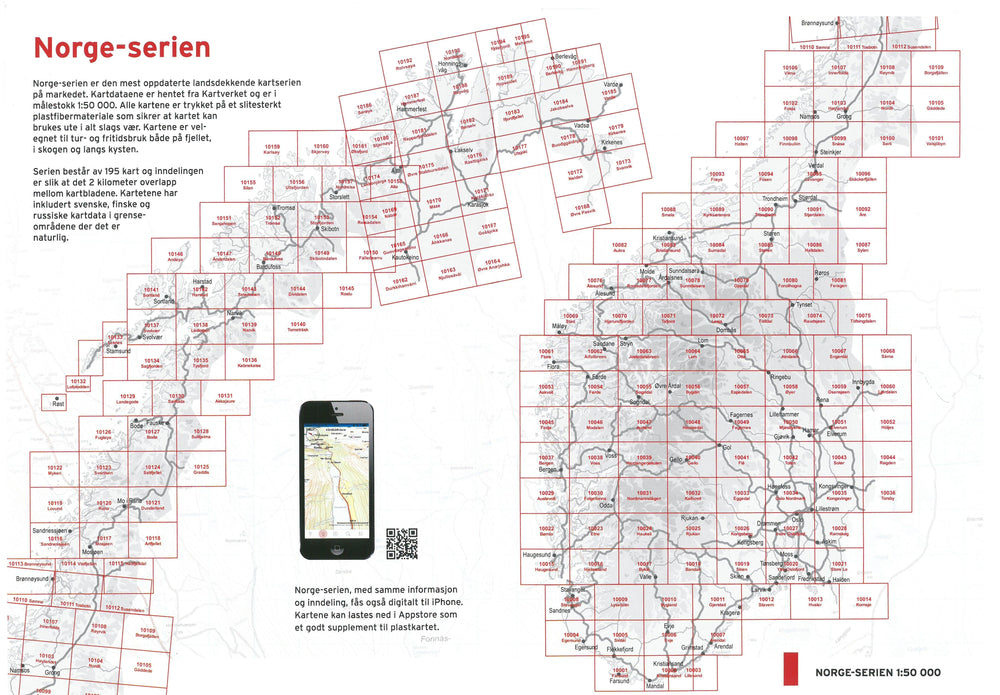 Carte de randonnée n° 10132 - Lofotodden (Iles Lofoten) (Norvège) | Nordeca - Norge-serien carte pliée Nordeca 