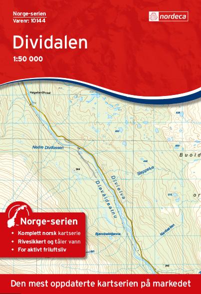 Carte de randonnée n° 10144 - Dividalen (Norvège) | Nordeca - Norge-serien carte de randonnée Nordeca