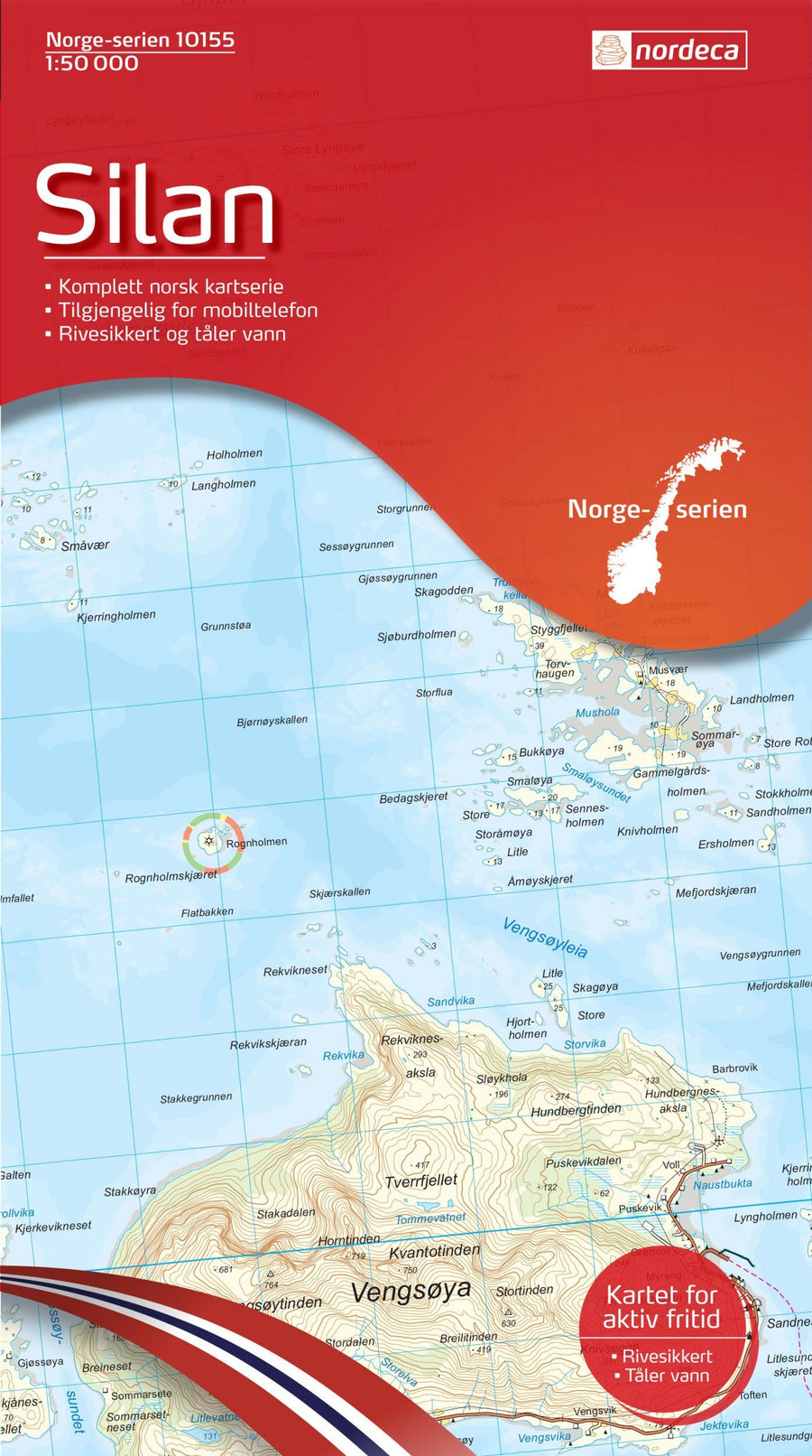 Carte de randonnée n° 10155 - Silan (Norvège) | Nordeca - Norge-serien carte pliée Nordeca 