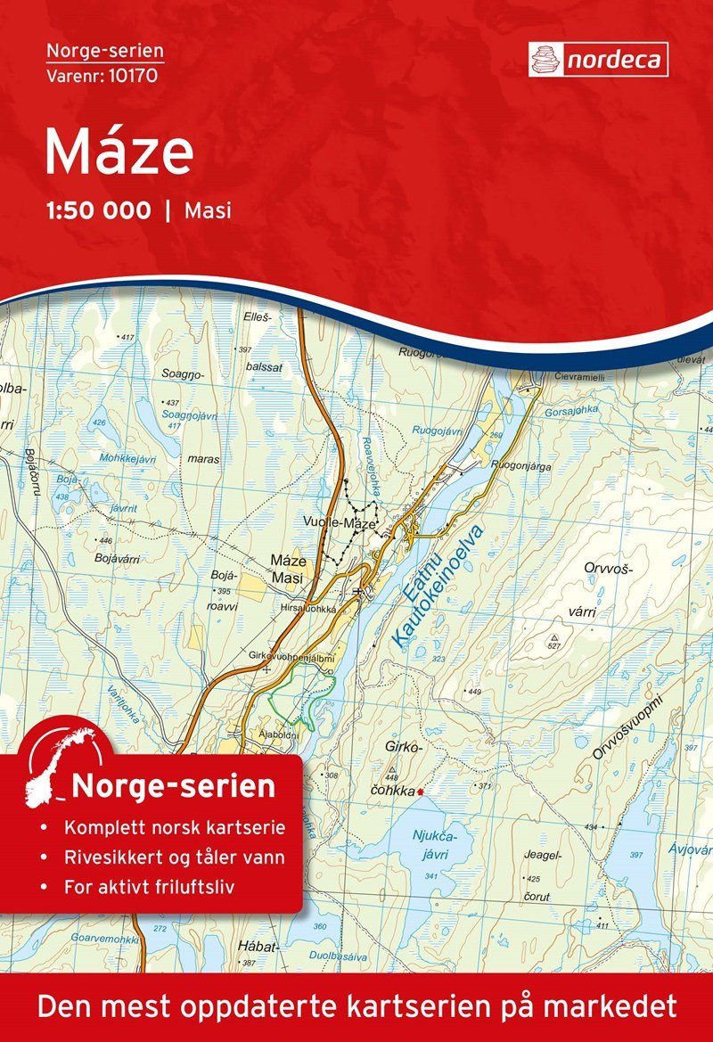 Carte de randonnée n° 10170 - Maze (Norvège) | Nordeca - Norge-serien carte de randonnée Nordeca