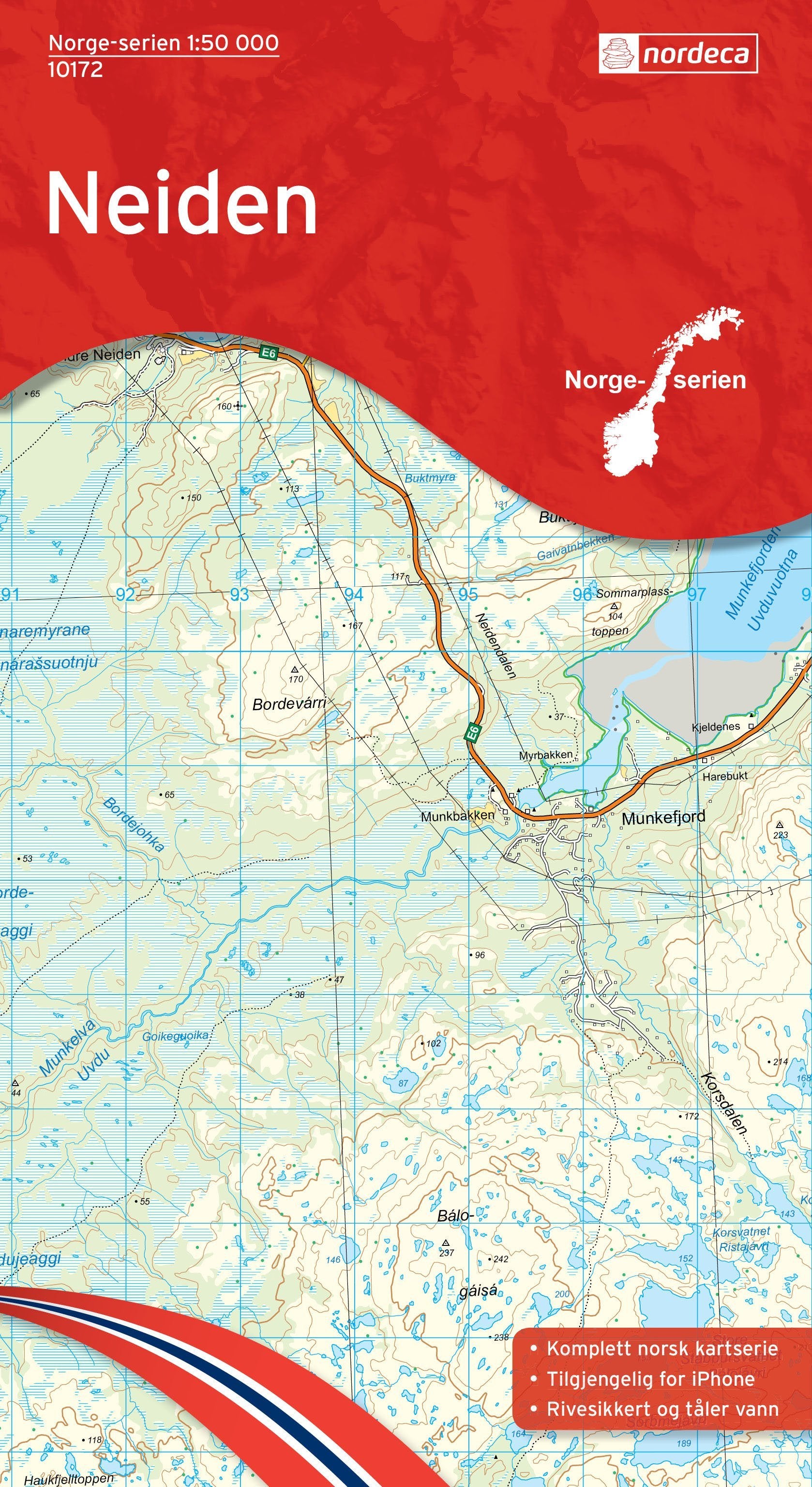 Neiden Hiking map No. 10172 - Neiden (Norway) | Nordeca - Norge-serien – Cartovia