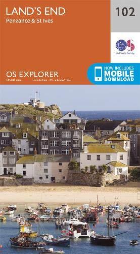 Carte de randonnée n° 102 - Land's End (Grande Bretagne) | Ordnance Survey - Explorer carte pliée Ordnance Survey 2019 