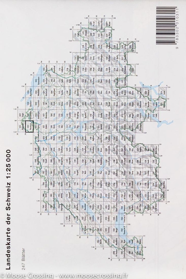 Carte de la région de Neunkirch (Suisse) | Swisstopo - La Compagnie des Cartes