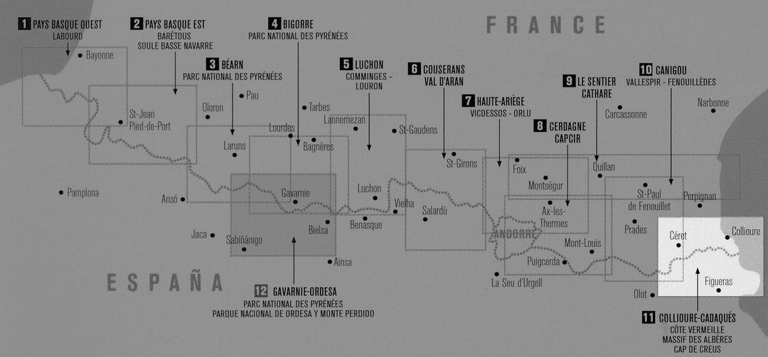 Carte de randonnée n° 11 - Collioure, Cadaquès, Massif des Albères, Côte Vermeille & cap de Creus | Rando Editions carte pliée Rando Editions 