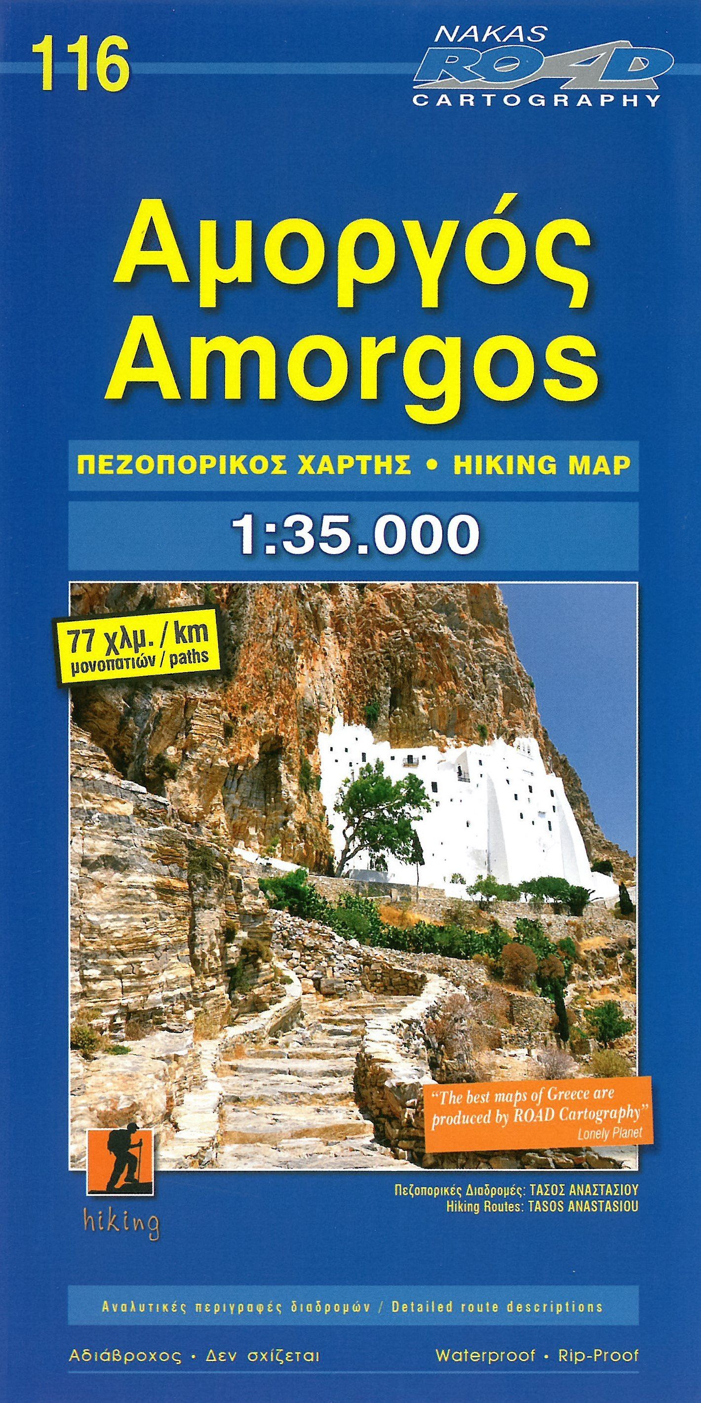 Carte de randonnée n° 116 - Amorgos | Road Editions carte de randonnée Road Editions