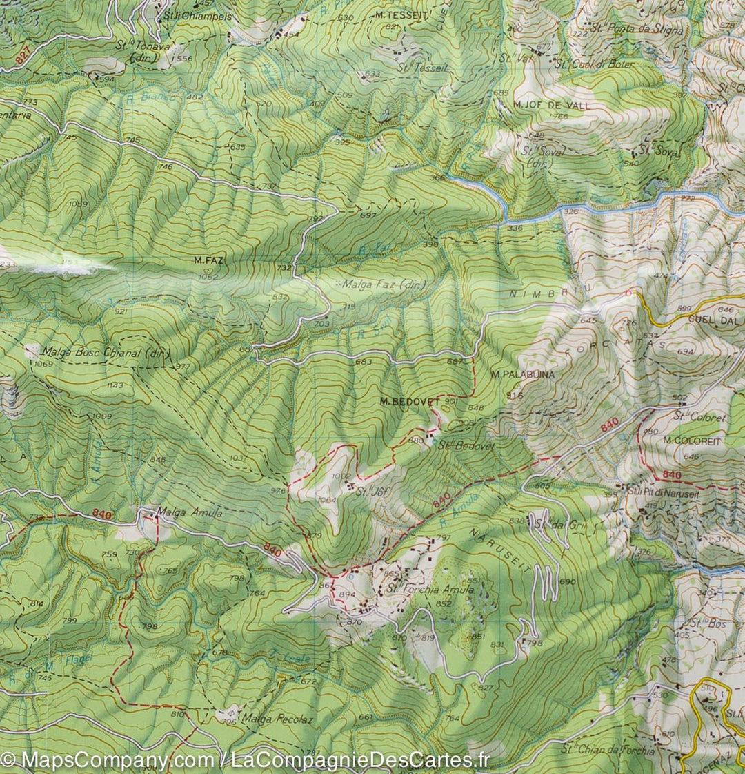 Carte de randonnée n° 13 - Vallée du Tagliamento (Préalpes carniques, Italie) | Tabacco carte pliée Tabacco 