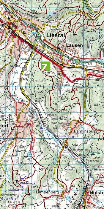 Carte de randonnée n° 14 - Rapperswil-Jona, Toggenburg West (Suisse) | Kümmerly & Frey-1/40 000 carte pliée Kümmerly & Frey 