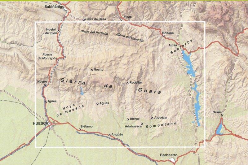 Carte de randonnée n° 14 - Sierra de Guarra : Parque natural de la Sierra y cañones de Guara | Rando Editions carte de randonnée Rando Editions