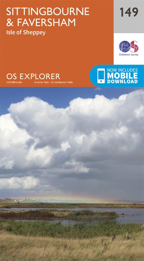 Carte de randonnée n° 149 - Sittingbourne, Faversham (Grande Bretagne) | Ordnance Survey - Explorer carte de randonnée Ordnance Survey Papier