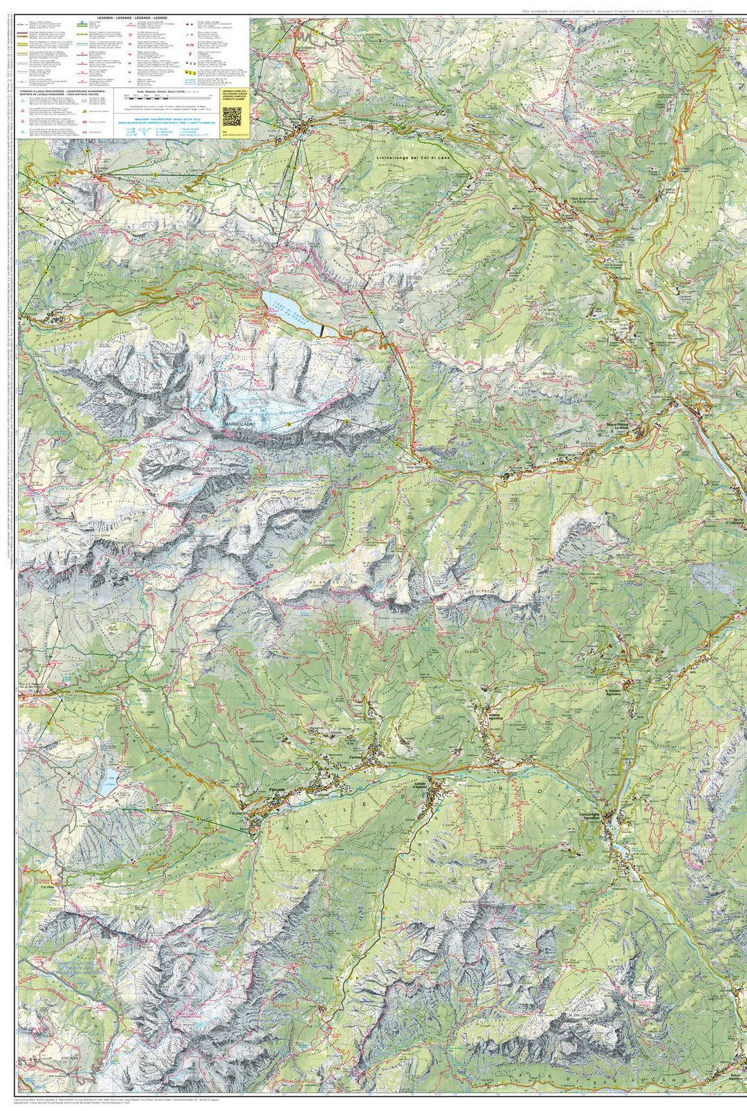 Carte de randonnée n° 15 - Marmolada, Pelmo et Civetta (Dolomites, Italie) | Tabacco carte pliée Tabacco 
