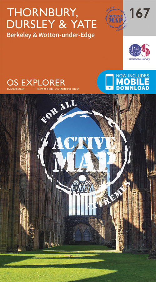 Carte de randonnée n° 167 - Thornbury, Dursley, Yate (Grande Bretagne) | Ordnance Survey - Explorer carte de randonnée Ordnance Survey Plastifiée