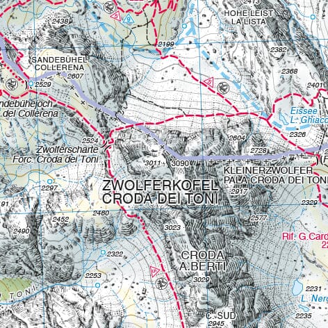 Carte de randonnée n° 17 - Dolomiti di Auronzo e del Comelico (Dolomites, Italie) | Tabacco carte de randonnée Tabacco