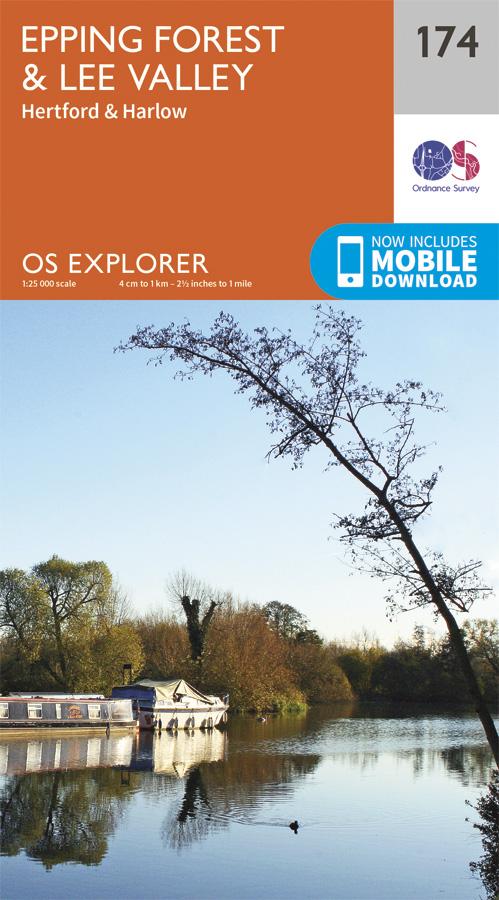Carte de randonnée n° 174 - Epping Forest, Lee Valley (Grande Bretagne) | Ordnance Survey - Explorer carte pliée Ordnance Survey 