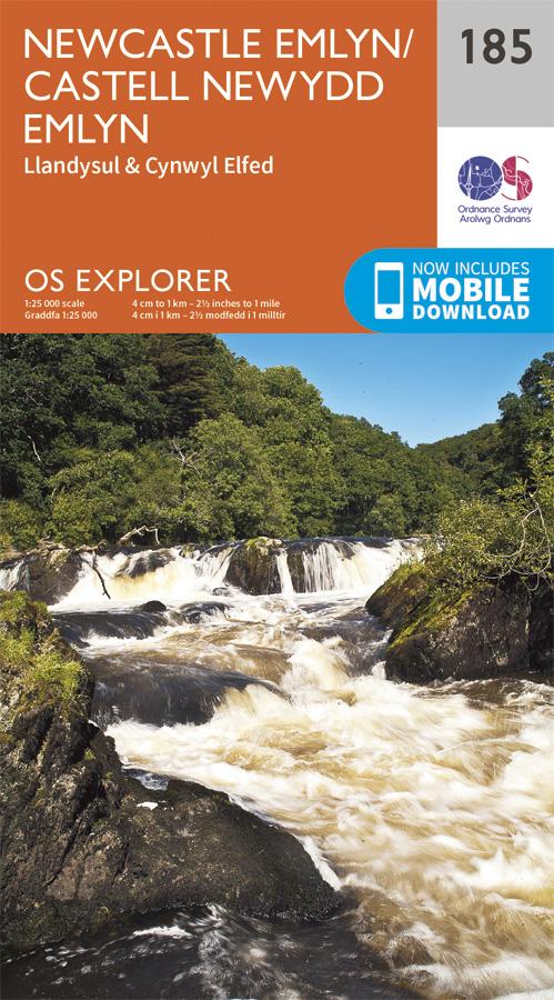 Carte de randonnée n° 185 - Newcastle Emlyn (Grande Bretagne) | Ordnance Survey - Explorer carte de randonnée Ordnance Survey Papier