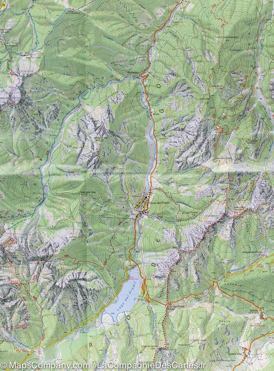 Carte de randonnée n° 19 - Alpes Giulie et de Tarvisio (Préalpes carniques, Italie) | Tabacco carte de randonnée Tabacco