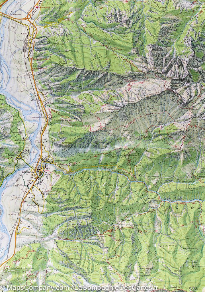 Carte de randonnée n° 20 - Préalpes carniques autour de Gemona (Préalpes carniques, Italie) | Tabacco carte pliée Tabacco 