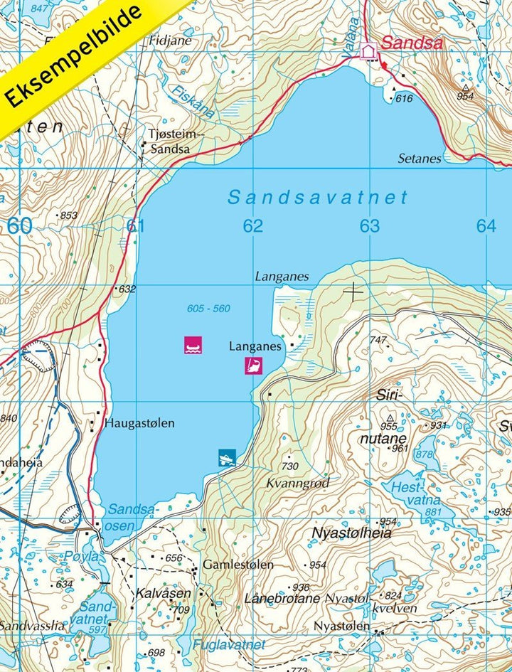 Carte de randonnée n° 2228 - Suldalsheiene (Norvège) | Nordeca - Turkart 1/50 000 carte pliée Nordeca 