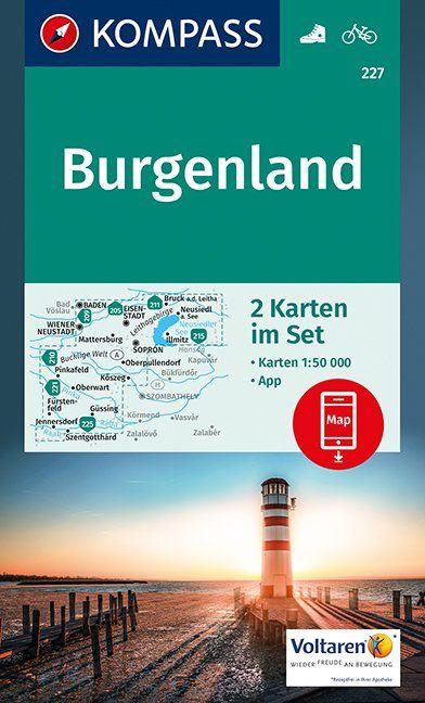 Carte de randonnée n° 227 - Burgenland (Autriche) | Kompass carte de randonnée Kompass Default Title