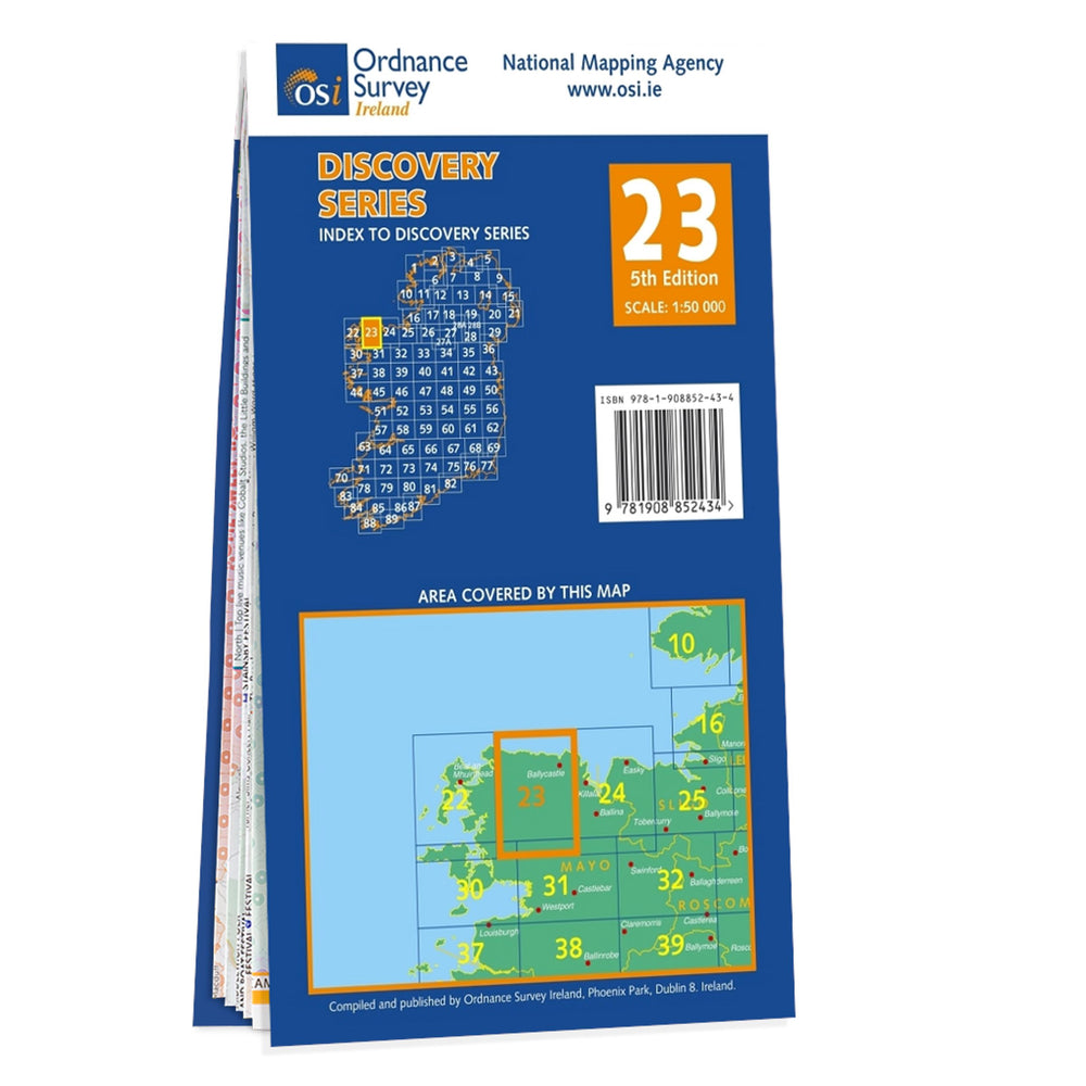 Carte de randonnée n° 23 - Mayo (Irlande) | Ordnance Survey - série Discovery carte pliée Ordnance Survey Ireland 