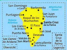 Carte de randonnée n° 232 - La Palma (îles Canaries) | Kompass carte de randonnée Kompass