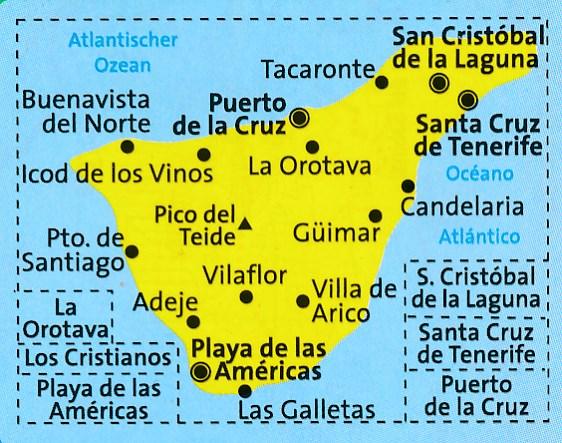 Carte de randonnée n° 233 - Tenerife (îles Canaries) | Kompass carte de randonnée Kompass