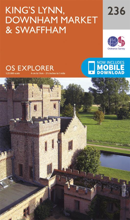 Carte de randonnée n° 236 - King's Lynn, Downham Market, Swaffham (Grande Bretagne) | Ordnance Survey - Explorer carte de randonnée Ordnance Survey Papier