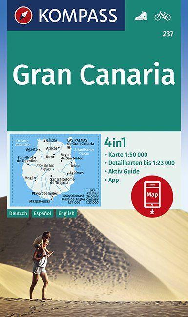 Carte de randonnée n° 237 - Grande Canarie | Kompass carte de randonnée Kompass