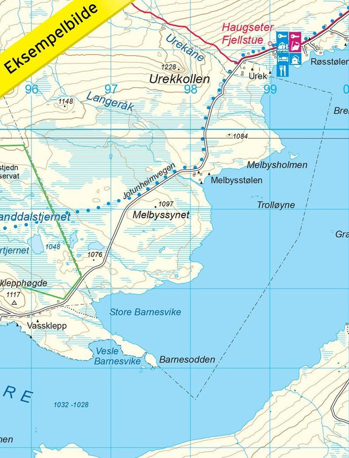 Carte de randonnée n° 2375 - Beitostølen (Norvège) | Nordeca - Turkart 1/50 000 carte pliée Nordeca 