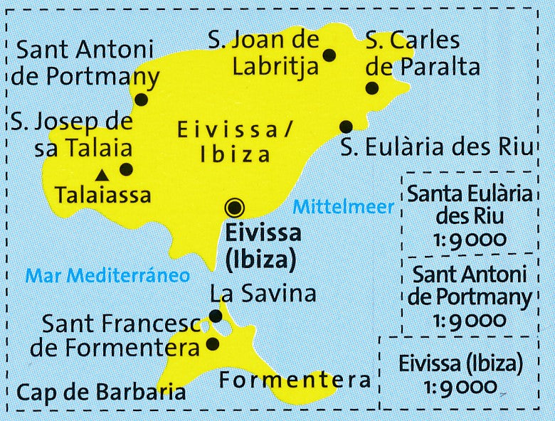 Carte de randonnée n° 239 - Ibiza & Formentera | Kompass carte de randonnée Kompass