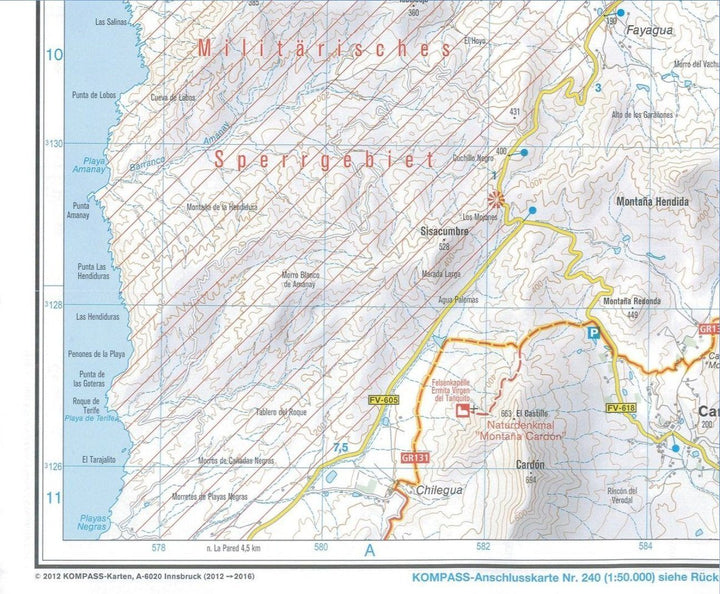 Carte de randonnée - Fuerteventura, n°240 | Kompass - La Compagnie des Cartes