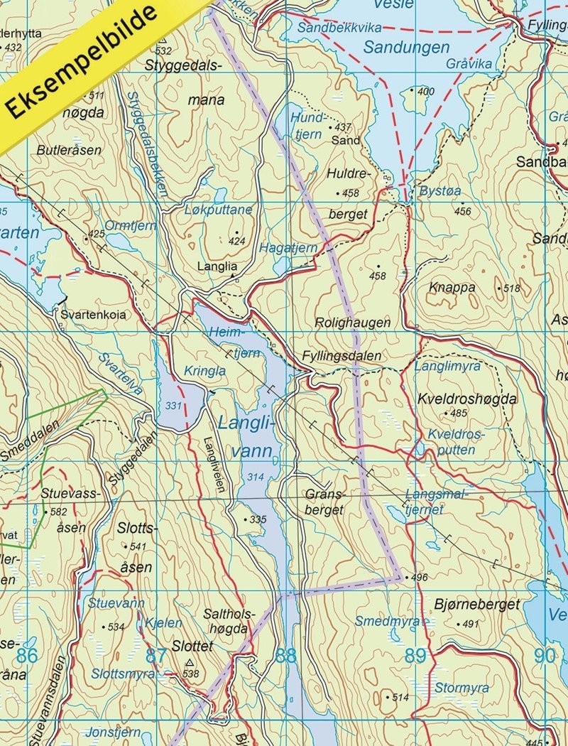 Carte de randonnée n° 2425 - Oslo Nordmark Vinter (Norvège) | Nordeca - Turkart 1/50 000 carte pliée Nordeca 