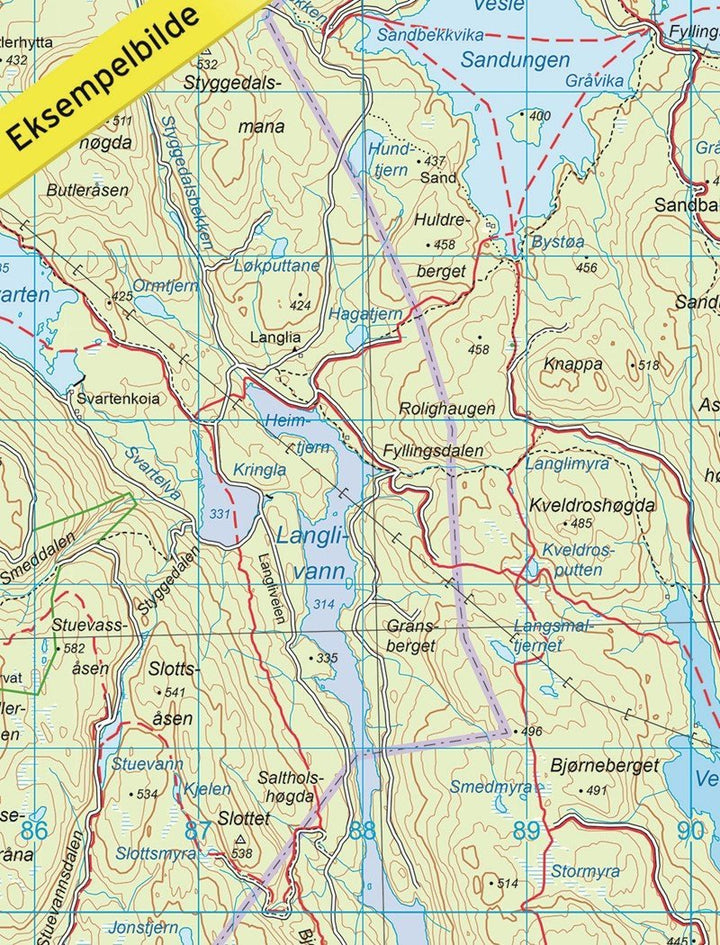 Carte de randonnée n° 2425 - Oslo Nordmark Vinter (Norvège) | Nordeca - Turkart 1/50 000 carte pliée Nordeca 