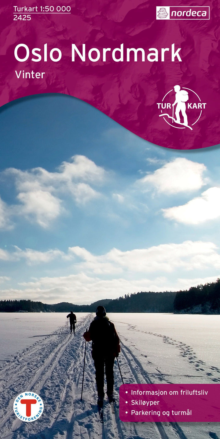 Carte de randonnée n° 2425 - Oslo Nordmark Vinter (Norvège) | Nordeca - Turkart 1/50 000 carte pliée Nordeca 