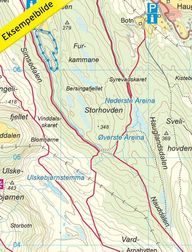 Carte de randonnée n° 2429 - Bergen - 7-Fjellsturen (Norvège) | Nordeca - Turkart 1/25 000 carte de randonnée Nordeca