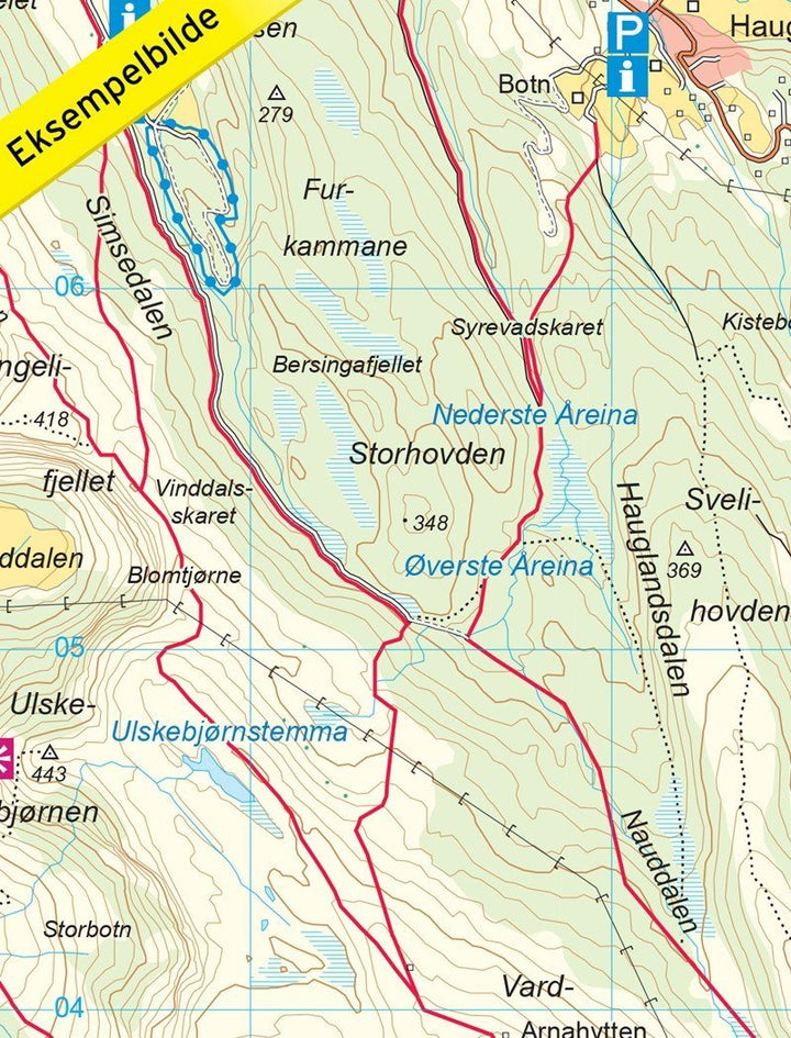 Carte de randonnée n° 2429 - Bergen - 7-Fjellsturen (Norvège) | Nordeca - Turkart 1/25 000 carte pliée Nordeca 